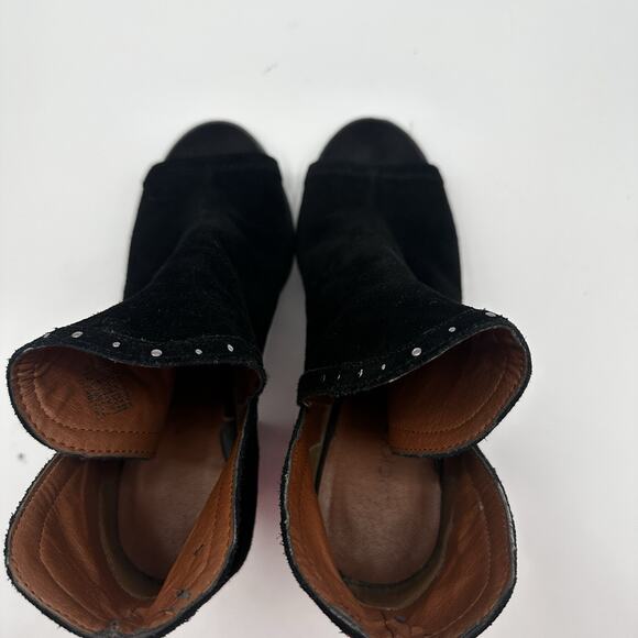 Lucky Brand Libeth Ankle Boots Women’s 7.5. Black Suede - Picture 5 of 7